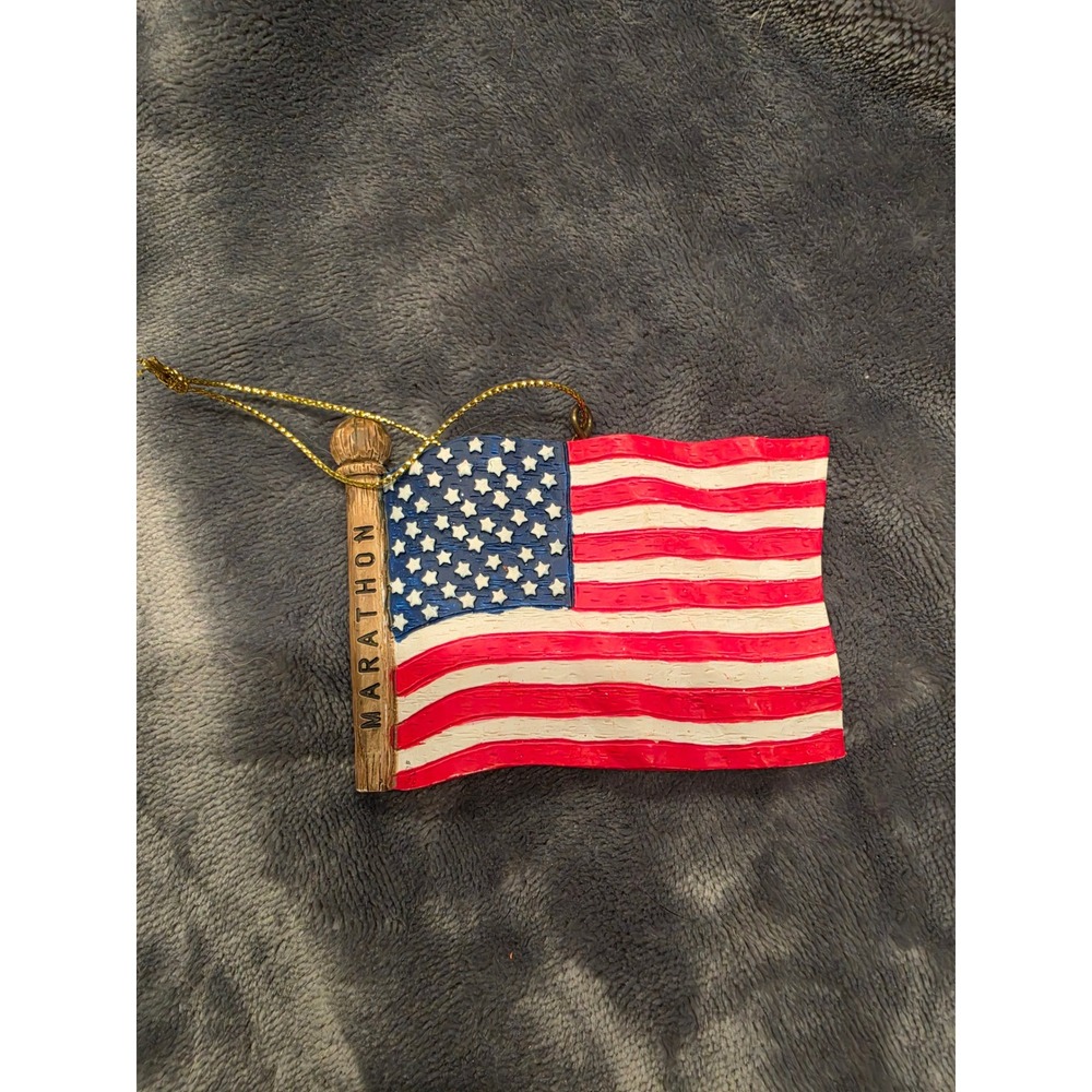 Marathon American Flag Ornament Series 4 6 of 6 Patriotic Runner Gift
